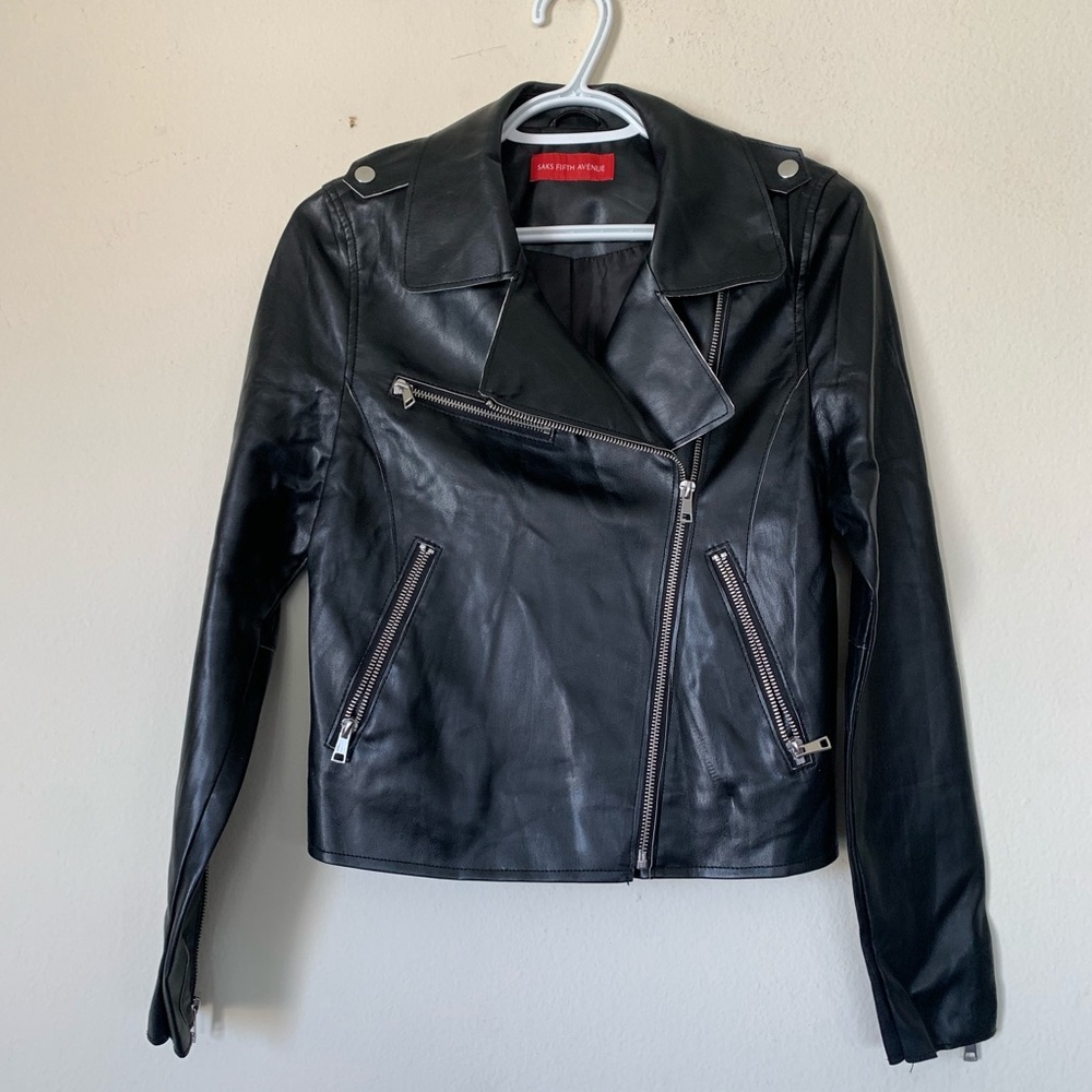 Saks Fifth Avenue faux leather jacket